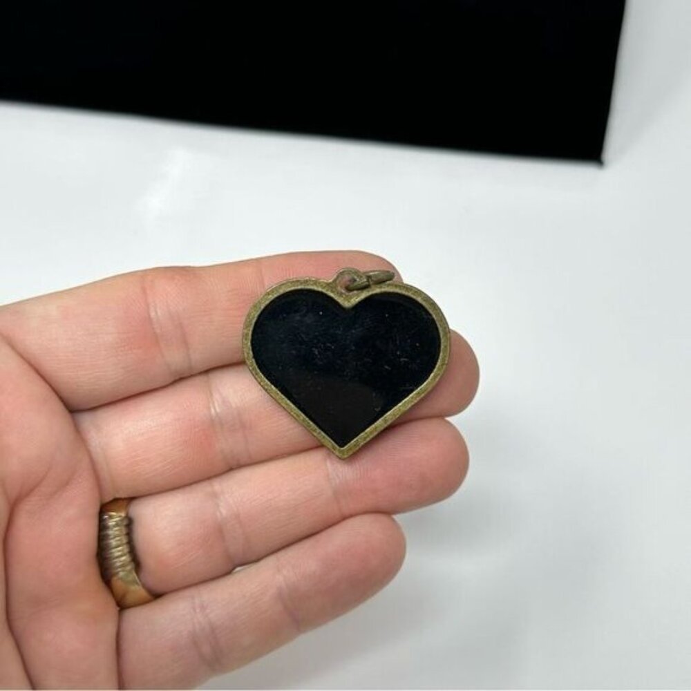 Brass black heart